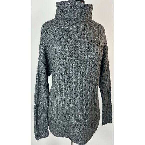 Abercrombie & Fitch Size Medium Gray Turtleneck Tunic Sweater Wool Blend Women's - Picture 2 of 11